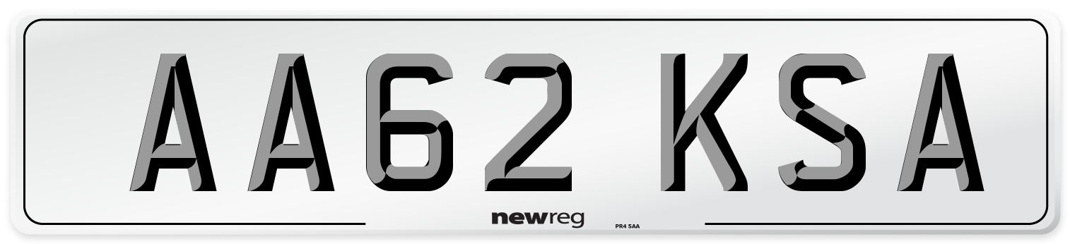 AA62 KSA Number Plate from New Reg